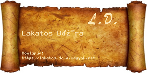 Lakatos Dóra névjegykártya